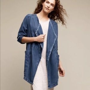 Anthropologie Hei Hei Denim Linen Jacket Coat